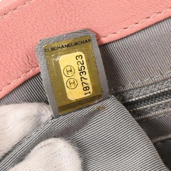 Chanel Pink Calfskin Around Chain Shoulder Bag 135121 - Picture 10 of 10